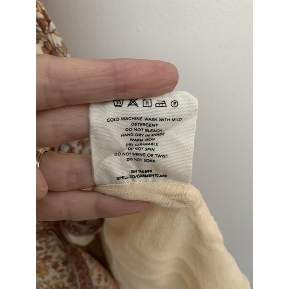 Spell And The Gypsy Collective Dress XS Maxi Sundown Brown Spice Boho Hippie - Picture 8 of 12